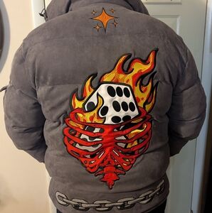 7/11 Sugarhill Signature Gray Puffer Jacket for Men